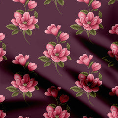 Vivid Floral Elegance Print Fabric