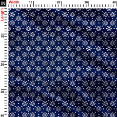 Navy Bandhani Elegance Print Fabric