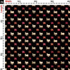 Eternal Cow Pichwai Print Fabric