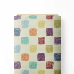 colorful checks Print Fabric