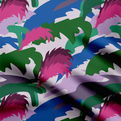 Abstract leaves Print Fabric