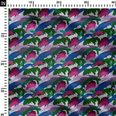 Abstract leaves Print Fabric