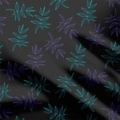 Fluorescent Leaves Print Fabric