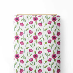 Poppy flowers Print Fabric