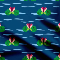 lotus pond Print Fabric