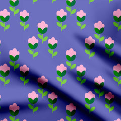 pink bud purple Print Fabric