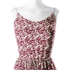 Maroon Floral Print Fabric