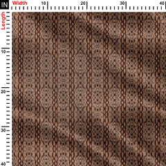 Ikat Chocolate Print Fabric