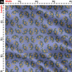 lavender paisley Print Fabric