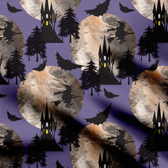 Halloween night Print Fabric