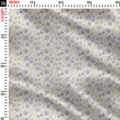 Lavender Flowers 1 Print Fabric