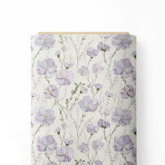 Lavender Flowers 1 Print Fabric