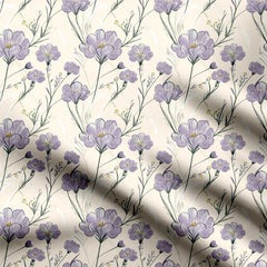 Lavender Flowers Print Fabric