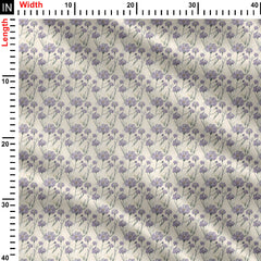 Lavender Flowers Print Fabric