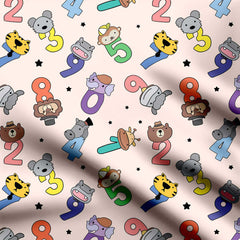 Numbers Seamless Pattern Print Fabric