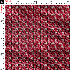 Red pink sequins pattern red Print Fabric