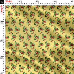 Christmas holly Print Fabric