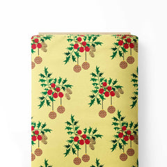 Christmas holly Print Fabric