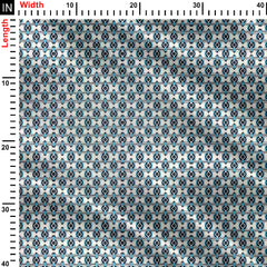 Ikat Blue Print Fabric