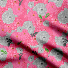 Rose garden field Print Fabric