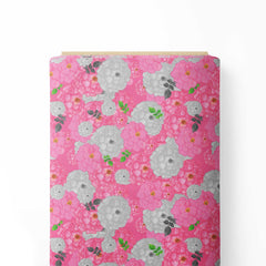 Rose garden field Print Fabric