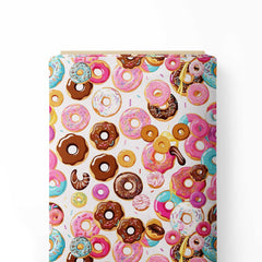 Rayon 1 Meter Donuts Print Fabric