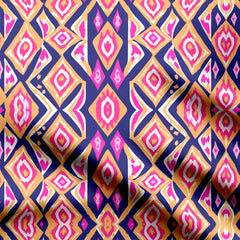 Anime Ikat Geometric Print Fabric