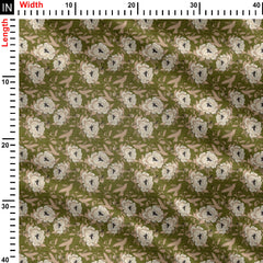 Alfresco Romance Deep Sage Print Fabric