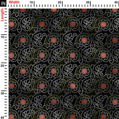 Bandhani Black Designs Print Fabric