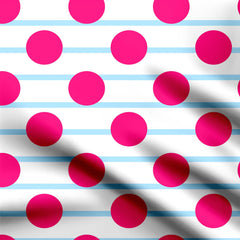 Pink polka Print Fabric