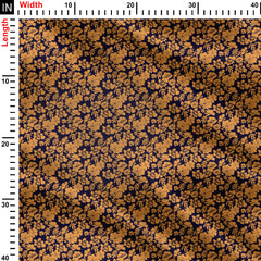 Mustard flowers Print Fabric