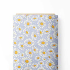 Daisy Dance Soft Blue Print Fabric