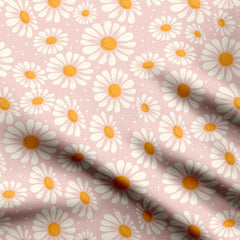 Daisy Dance Soft Pink Print Fabric