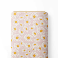 Daisy Dance Soft Pink Print Fabric