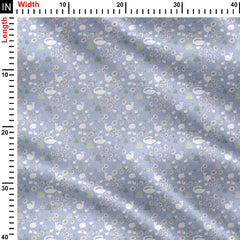 Daisy Fields Soft Blue Print Fabric