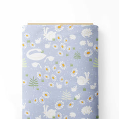 Daisy Fields Soft Blue Print Fabric