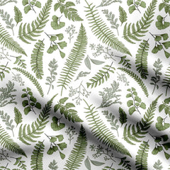 Green ferns Print Fabric