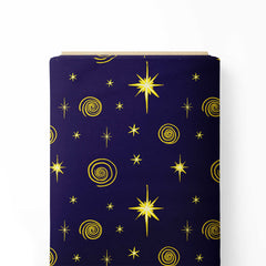 Starry Night Sky Print Fabric