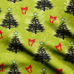 Christmas trees Print Fabric