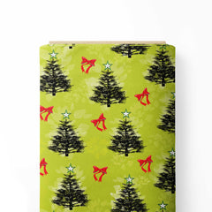 Christmas trees Print Fabric