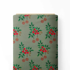 Christmas Holly Print Fabric