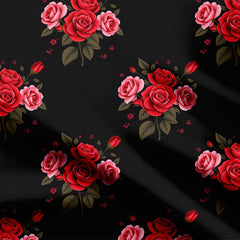 Passionate Big Floral Print Fabric