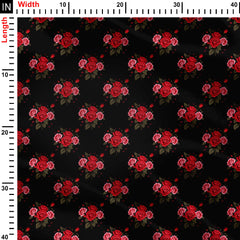 Passionate Big Floral Print Fabric