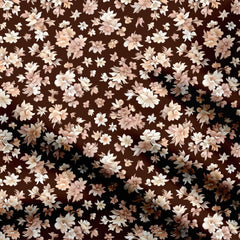 Chocolate Daisy Print Fabric