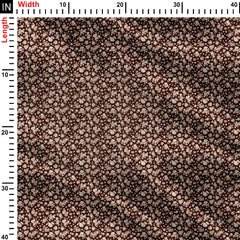 Chocolate Daisy Print Fabric