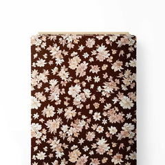 Chocolate Daisy Print Fabric