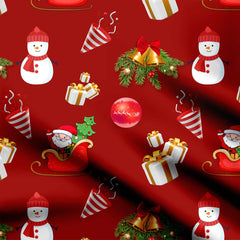 Jingle Joy with Santa Print Fabric