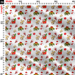 Jingle Santa Magic Print Fabric