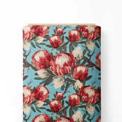 Protea Sky Blue Print Fabric