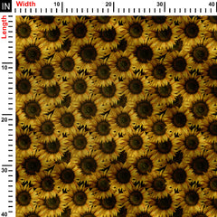 Sunflower Blooms Print Fabric